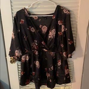 Black Floral Top